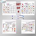 Whiteboard Notebook for Kids - Set of 4- Tracing and Writing Activity - Reusable Premium Quality for Early Learner -. 