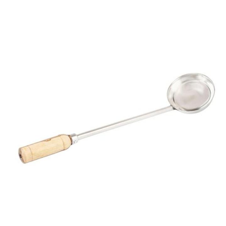 Stainless Steel Karchi Curry Ladle with Wooden Handle Steel