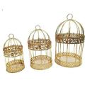 Pack of 3 Metal Bird Cage Wedding Decoration Nordic Decor Craft Simple Creative Wedding Figurines Photography Projects Bird Cage. 