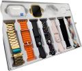 I20 Ultra Max Suit In Gold Edition Ultra 49MM Big Display Smart Watch + 7 Straps + Airpods Pro 2 + 49mm Jelly Watch Case All In One Box. 