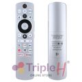 Triple H Haier LED TV Remote HTR-U33G | Voice Control | Social Media Buttons | Soft Touch Keys | Silver Color | Please Match With Old Remote Before Order. 