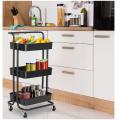 Kitchen Trolley Rack storage bathroom storage trolley Rack 3 tier cart Rolling Rack Shelves. 