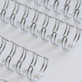 Box of 100 (pcs) Twin Loop Wire Binding (Ibiwire) A4 16mm Silver (115 Sheets) – 23 Loops, Durable and Professional Document Binding for A4 Papers. 