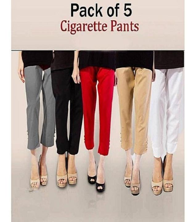 Pack%20Of%205%20-%20Multicolor%20Cotton%20Trousers%20For%20Women%20-%20Image%203