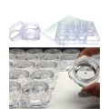 Artisan - Calligraphy Ink Pot Jar 1 Set-12Pcs Clear Transparent Round Jars/Box Organizers Containers Calligraphy Ink. 