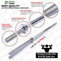 (SNK FITNESS) 3ft  4ft 5ft 6ft Body Building Rod Weight Bar Iron Rod Standard Straight Barbell Rod With Spinlocks. 