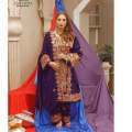 Zarnisha Balochi Embroidery Red Dress Zareecha Collection For Girls / Women. 