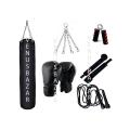 Pack Of 6, 4Ft Boxing Bag Punching Bag With Gloves Chain Skipping Rope Gripper & Gum Gloves. 