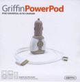 Griffin PowerPod FireWire Car Charger Adapter with 30-Pin Cable, Compatible with all iPod Models Supporting FireWire Charging for On-the-Go Music and Convenience - Auto Charger for iPod, Includes 30-Pin Dock Connector Cable, Ideal for Car Travel and Music. 