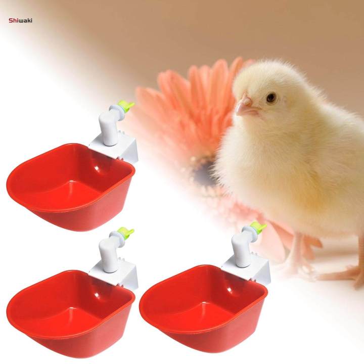 3Pcs Chicken Drinkers Cups Removable Feeder Drinking Bowls for Chicks Poultry Quail Pigeon