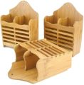 Bamboo Wood Spoon Holder. 
