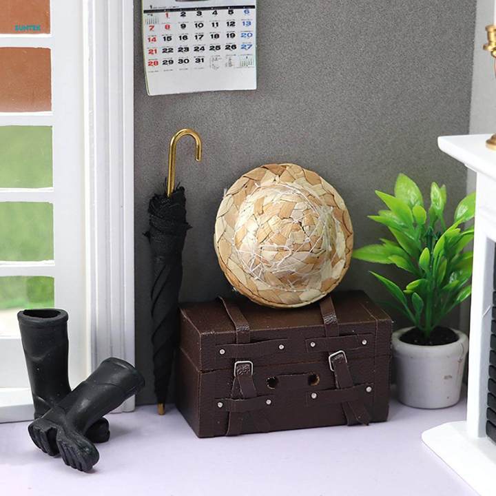 Dollhouse%20Travel%20Set%20Miniature%201:12%20Umbrella%20Luggage%20Play%20for%20Pretend%20Play%20-%20Image%204