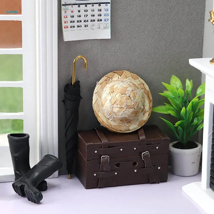 Dollhouse%20Travel%20Set%20Miniature%201:12%20Umbrella%20Luggage%20Play%20for%20Pretend%20Play%20-%20Image%204