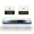 iPhone 13 Pro Max Anti Static Anti Fingerprint Clear Tempered Gaming Glass Protector with Anti Dust Metal Grill Smoother More Durable. 