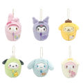 Sanrio Kawaii Kuromi My Melody Piano Sleeping Bag Cinnamoroll Plush Toys Keychain Pendant Decoration Girl's Kids Birthday Gift. 