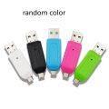 1PC Random Color 2 In 1 USB 2.0 OTG Memory Card Reader Adapter Universal USB TF Card Reader For Phone Computer Laptop. 