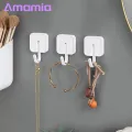 Adjustable 90 Degree Hook Strong Adhesive Wall Hooks for Kitchen Bathroom No Drilling Needed Holds Heavy Items Set of 4. 