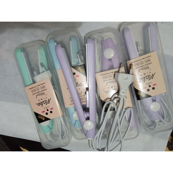 Mini Hair Straightener And Straightner -Girls Favourite -Electric Curling Iron 2 in 1- Curling Iron,Mini Hair Straightener ,Flat Iron Beard Straightener,Portable Hair Straightener