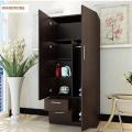 2-Door Wardrobe Armoire with  Shelves and 2- Storage Drawers One side  Hanger Portion. 