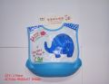 Waterproof Baby Bib  - Plastic Sheet Bib with Pocket (Toddler Bib with Detachable Pocket) - 1 Piece. 