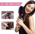 Hot air Brush Hot air Brush Hair Dryer Brush, Round Brush Blow Dryer, Blow Dryer Brush, 3-in-1 Ionic Straightening Hot Air Brush with Anti-Scald Feature (Pink). 