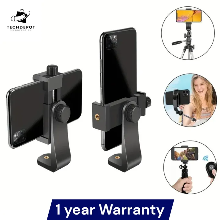 TechDepot%20Adjustable%20Phone%20Holder%20Mount%20for%20Tripods,%20Ring%20Lights%20&%20Monopods%20%E2%80%93%20Fits%20All%20Smartphones,%20Screw%20Adapter%20Included%20(No%20Tripod%20Included)%20-%20Image%202