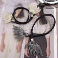 Shiny Rhinestone Wings Updo Scrunchies - Curler Hair Tools - Hair Accessories - Ponytail High Headwear - Elegant - Chinese Style - Twister Crystal Wings Ropes Bands. 