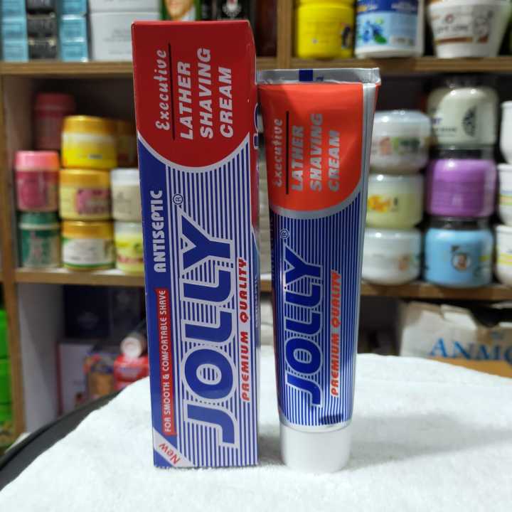 Jolly Shaving Cream for Men - 120g - Made with all Natural & Organic Ingredients - Sensitive Skin Protection - Gives Smooth & Cooling effect