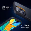 CASEKOO compatible for iPhone 13 Pro Case Koo Shock, [10 FT Drop Protection] [Skin-Friendly Touch] Rugged Matte Back, Thin Translucent Protective Case 6.1", Black. 