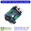 TDA7297 15W+15W Stereo Power Audio Amplifier Board 6v-18v Amplifer Module by Electrica. 