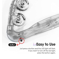 1 Piece Musical Flashing Handheld Percussion Instruments Plastic+Metal LED Tambourine for Adults - Light Up Tambourine with Batteries Included. 