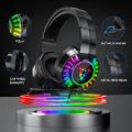 G815 Gaming Headset With Mic For Computer And Laptop With RGB Lights - Black. 