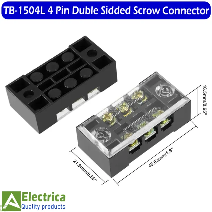 15A%20600V%20Dual%20Rows%203%20Positions%20Screw%20Terminal%20Block%20Strip%20Wire%20Barrier%20Block%20Terminal%20Strip%20TB-1503L%203%20pin%20Duble%20Siddid%20Scrow%20Connector%20strip%20by%20electrica%20-%20Image%202