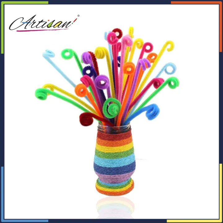 Artisan%20-%20Pack%20of%2050%20-%20Pipe%20Cleaner%20Velvet%20Sticks%20-%20Multicolour%20-%20Image%202