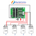 4s 30A 14.8v li-ion lithium 18650 battery bms pack p c b protection board balance integrated circuit with cable. 