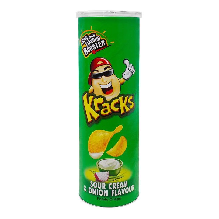 kracks potato chips Sour Cream & Onion flavour 110g