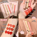 Sensual party decompression fart peach pinch pinch le matte matte velvet lip mud does not fade lip gloss set boxed student party. 