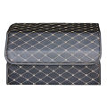 PU Car Organizer 54*30*30cm Multifunctional Waterproof Foldable Leather Emergency Storage Box Car Trunk Accessories Organizer. 