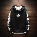 Premium quality printed  black and white hoodie for men. 