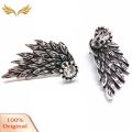 1 Pair Women Fashion Xmas Gift Angel Wings Rhinestone Inlaid Stud Earrings. 