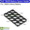 1/4 pcs 15 Cell 18650 Battery Spacer Radiating Holder Bracket 5x3 Hole  For Electric Car Bike By Electrica. 