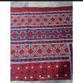 Sindhi Ajrak Swiss Printed Shwal /Saraiki Degin For Men & Women/colour Black Badar , Blue Badar and Mahrun Boder. 