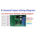 OUMERY 8Ch Input/Output Digital Switch TTL LvTTL CMOS RS485 IO Control Module Modbus Rtu Board for PLC Relay, (with Pin). 