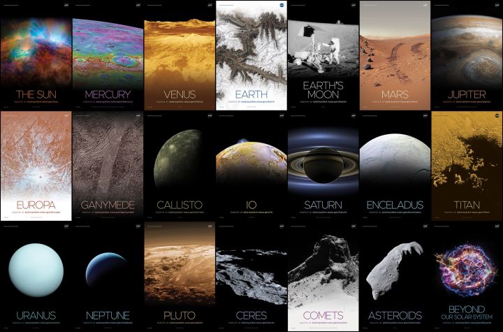 Space Posters | Planets Posters | High Quality A4 Size Room/Class Decor Posters