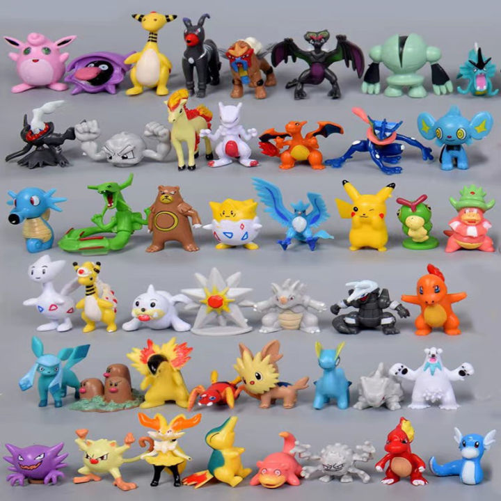 Pack of 10 – Pokemon Action Figures Elf Model Pikachu Lunala Charizard Action Figure Model Pokemon Elf-ball Toy Set Kids Collectible Gift – 4-6cm
