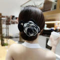 Ball Bud Half-tie Accessories Flower Hair Twist Big Temperament Elegant. 