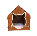 Cat house Wooden Single Story light brown model. 