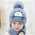 Baby Hat Warm Lovely Penguin Print Baby Cap. 