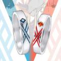 Anime Darling In The Franxx Ring ZERO TWO Adjustable Unisex Couple Lover Rings Jewelry Fashion Cosplay Accessories. 