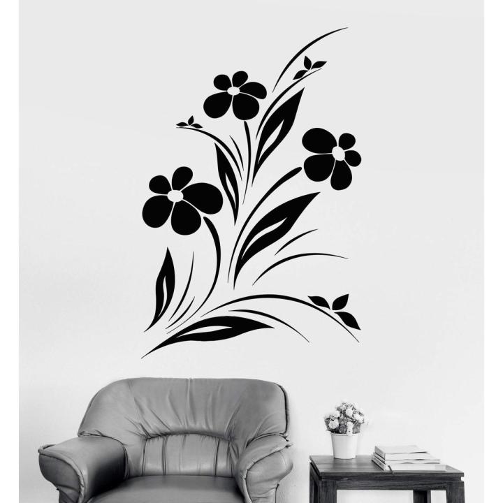 Vinyl Wall Decal Beautiful Flowers Nature Garden Bedroom Design Stickers ( 24 inches by 40 inches)